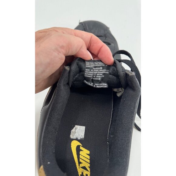 Nike Cortez 72 Black & Gold Leather Lace-Up Sneakers main image 4